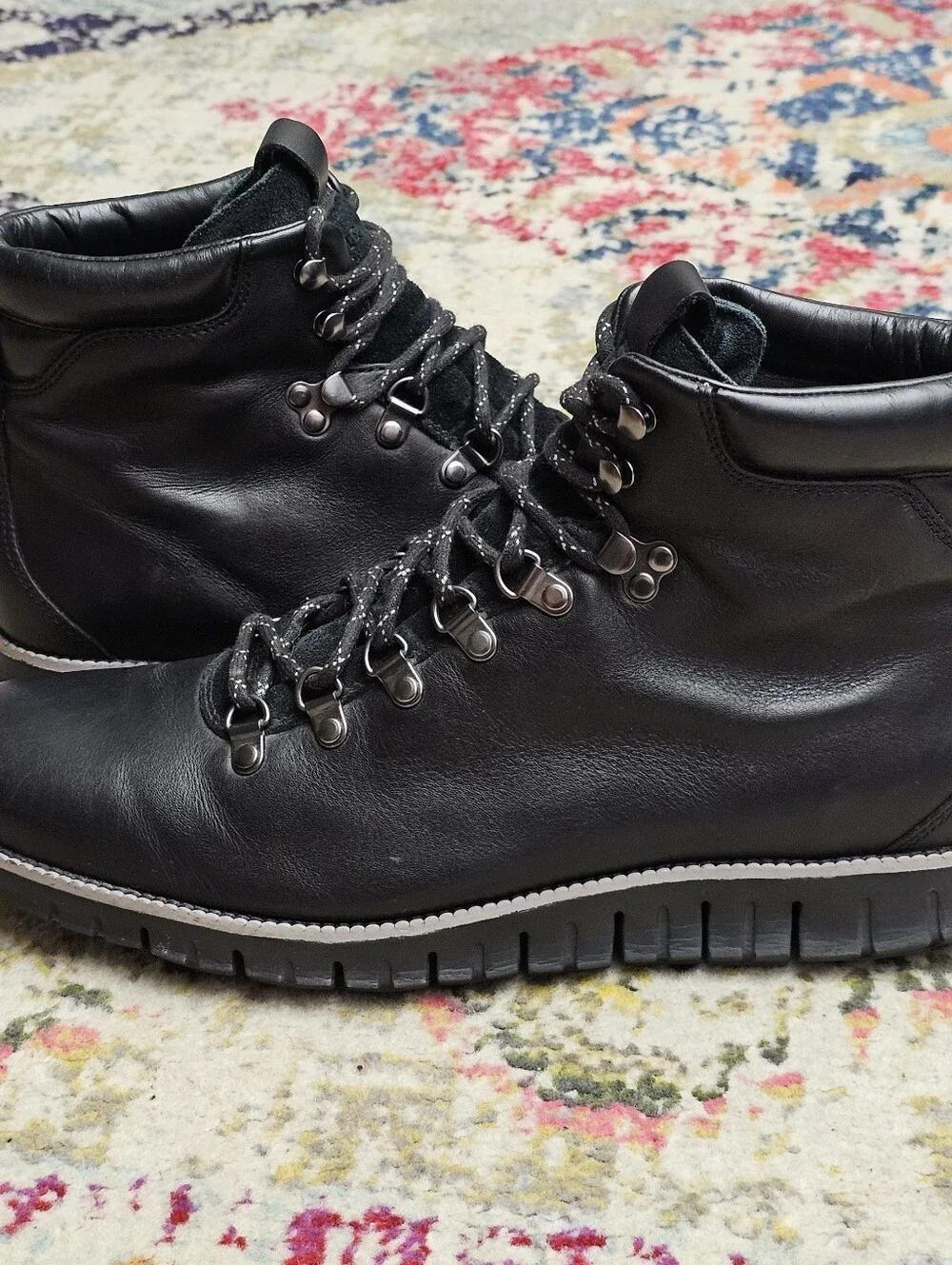Cole Haan Men's Size 11.5 Zerogrand Hiker II Boots Waterproof Black Lace C26254